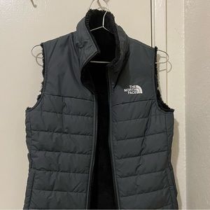 The North Face Grey/Black Reversible Vest (Size Small)